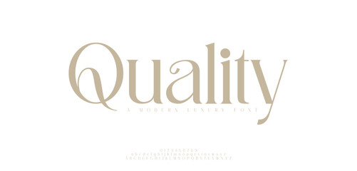 Quality Minimal luxury font alphabet logo. Typography beauty fashion elegant minimalist serif italic fonts decorative wedding vintage retro logos. vector illustration
