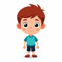 cute boy, full body boy, standing boy, young boy, happy child, adorable boy, full-length child, cartoon boy, child character, boy figure, child illustration, white background, flat design, kids avatar