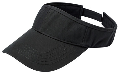 black visor cap isolated on white background