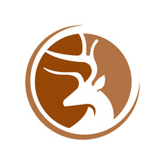 Obraz premium Deer Antlers Logo Icon Design