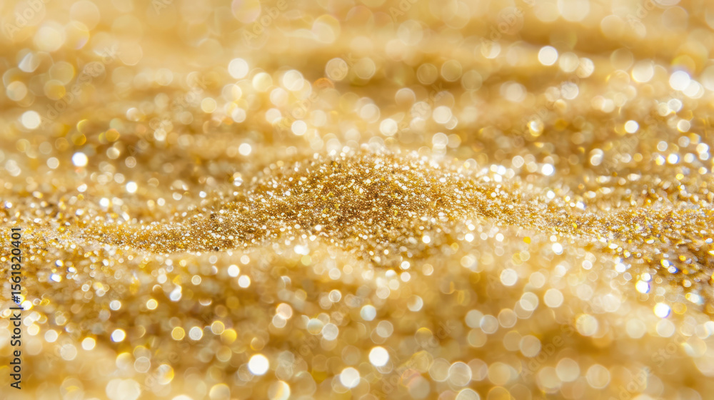 Poster sparkling golden glitter with bokeh effect creating a dreamy background for craft and celebration th