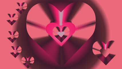 Pink heart shaped like a heart symbol for Valentine's Day