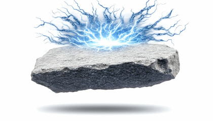 Floating rock with electrical energy