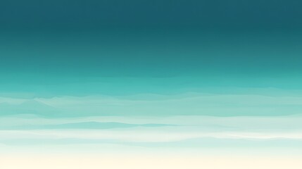 Serene Teal and White Abstract Landscape Digital Art