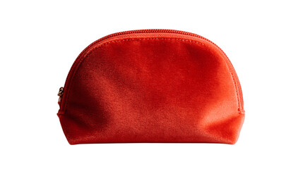 A handcrafted velvet makeup pouch, white background --ar 16:9