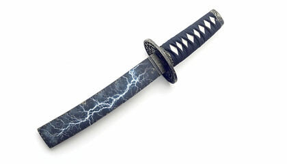 A katana with a lightning design