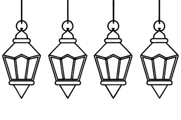Christmas Lantern Collection Minimal Line Art Set