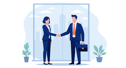 Fototapeta premium two businessmen shaking hands
