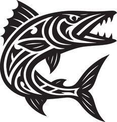 Naklejka premium black and white fish