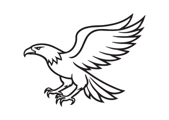 Bald eagle Silhouette, eagle Vector, eagle Icon Illustration