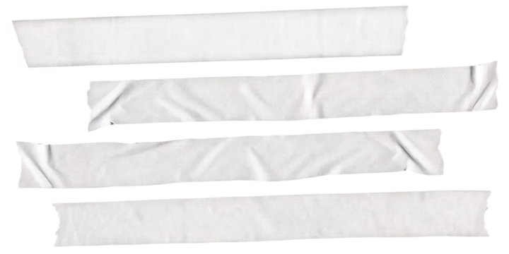 Four White Textured Banners or Strips on a White Background - Powered by Adobe