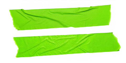 Obraz premium Green tape mockup, crumpled masking tape strips