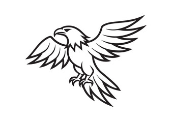 Obraz premium Bald eagle Silhouette, eagle Vector, eagle Icon Illustration