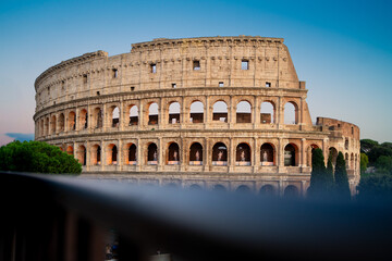 Colosseo at the evening light in Rome