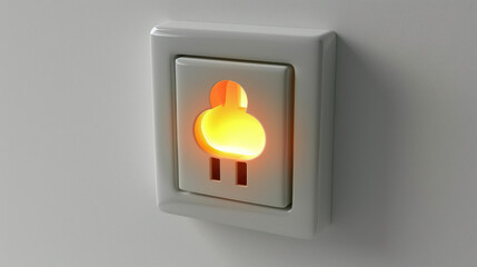 Illuminated Outlet with Soft Glow Highlighting Electric Safety and Modern Design for Home or Office Usage