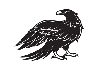 Fototapeta premium Bald eagle Silhouette, eagle Vector, eagle Icon Illustration