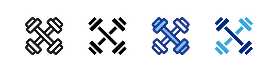 Barbell icons set.eps