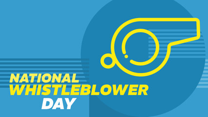 National Whistleblower Day – poster, banner, card – vector illustration