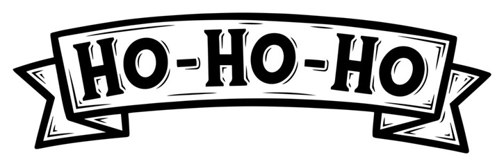 ho-ho-ho christmas banner vector