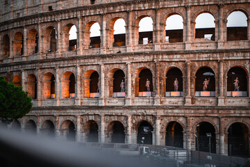 Obraz premium Colosseo at the evening light in Rome