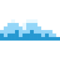 Naklejka premium Cloud Pixel Art