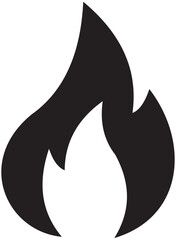 Fototapeta premium Black Fire Silhouette