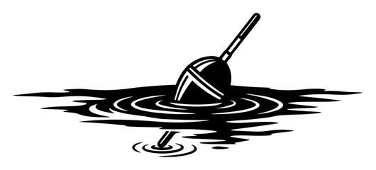 Fishing Bobber Ripples – Minimal Vector Icon © Luka