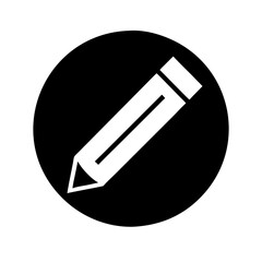 Round Edit Pen Icon Isolate