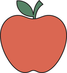 red apple vector illustration