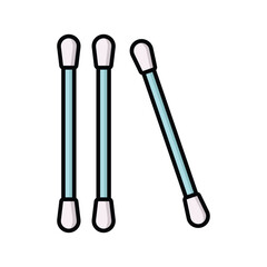 cotton swab icon vector design template simple and clean