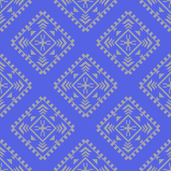 Native ethnic geometric pattern on a purple, grey background. Native fabric, tiles, rugs, shirts, wallpaper, wall	