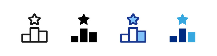 Podium star icons set.eps
