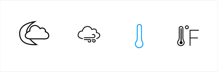 sun clouds rain lightning temperature snow moon wind rainbow thunderstorm fog hail heat cold thermometer night day showers sunset dawn umbrella celsius scale fahrenheit scale