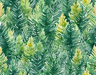 Lush spruce pine trees thrive in vibrant green hues, their needles creating a natural tapestry under the warm sunlight, inviting tranquility and connection to nature Generative AI