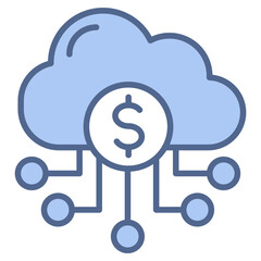 Digital Currency Blue Icon