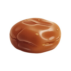 Obraz premium Close-up of a Single, Detailed Raisin with Natural Texture