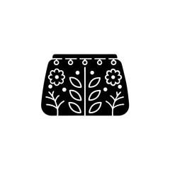 creative clean unique  silhouette makeup bag icon vector illustration	