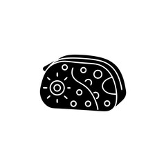 creative clean unique  silhouette makeup bag icon vector illustration	