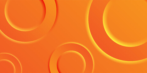 Bright orange abstract vector with layered circular shapes and soft shadows, creating a vibrant 3D effect and a modern, energetic, and dynamic visual design.