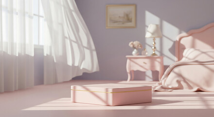 Fototapeta premium A podium in a modern living room