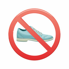 No shoes icon symbol 