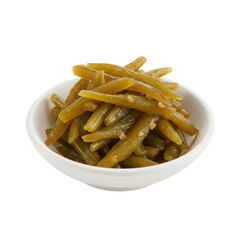 Preserved Green Beans in a White Bowl