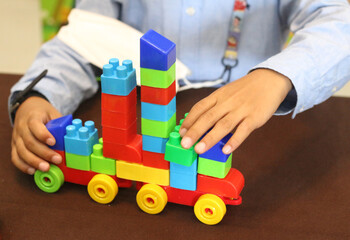 Children are playing with toys.