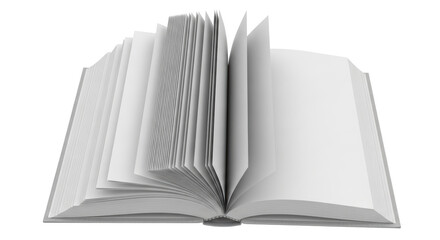 Isolated Open Book