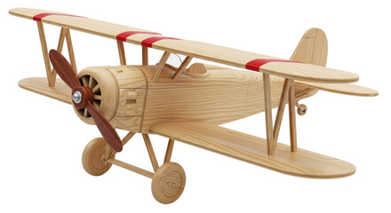 Isolated Wooden Airplane