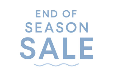 End of Season Sale Wavy Line Discount Promotion Banner