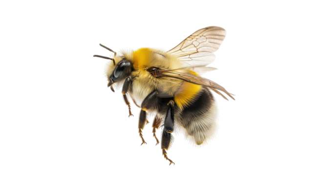 Isolated Bumblebee Flying