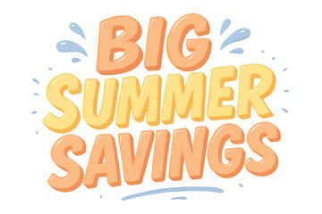 Big Summer Savings Water Splash Discount Promotion Offer

