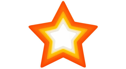 Isolated Yellow and Orange Star