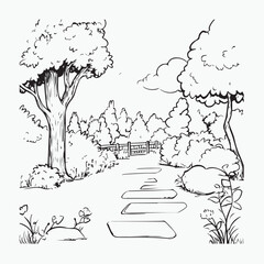 winter landscape with trees